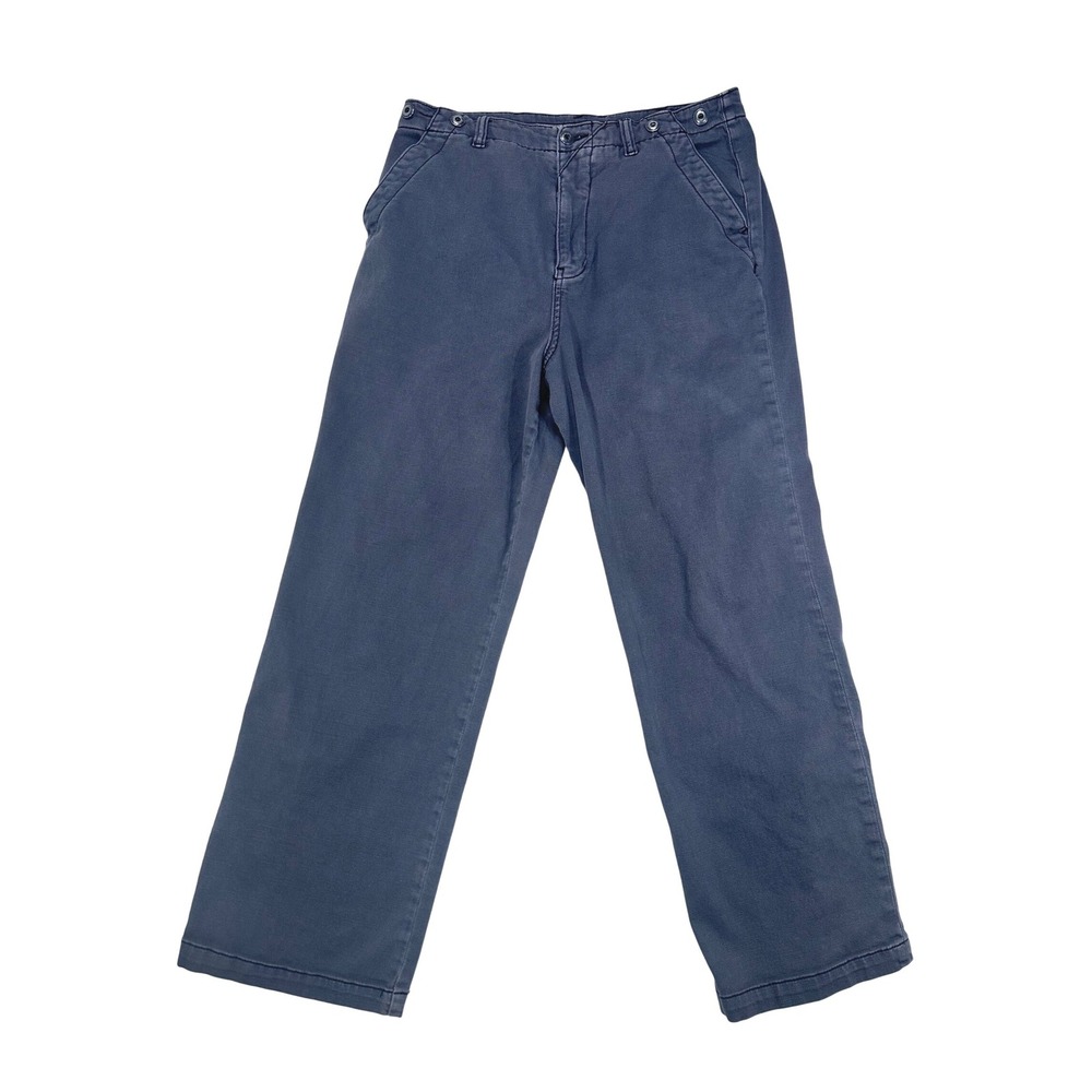 Pilcro Anthropologie Gray Wide Leg Chino Pants Womens Size 28